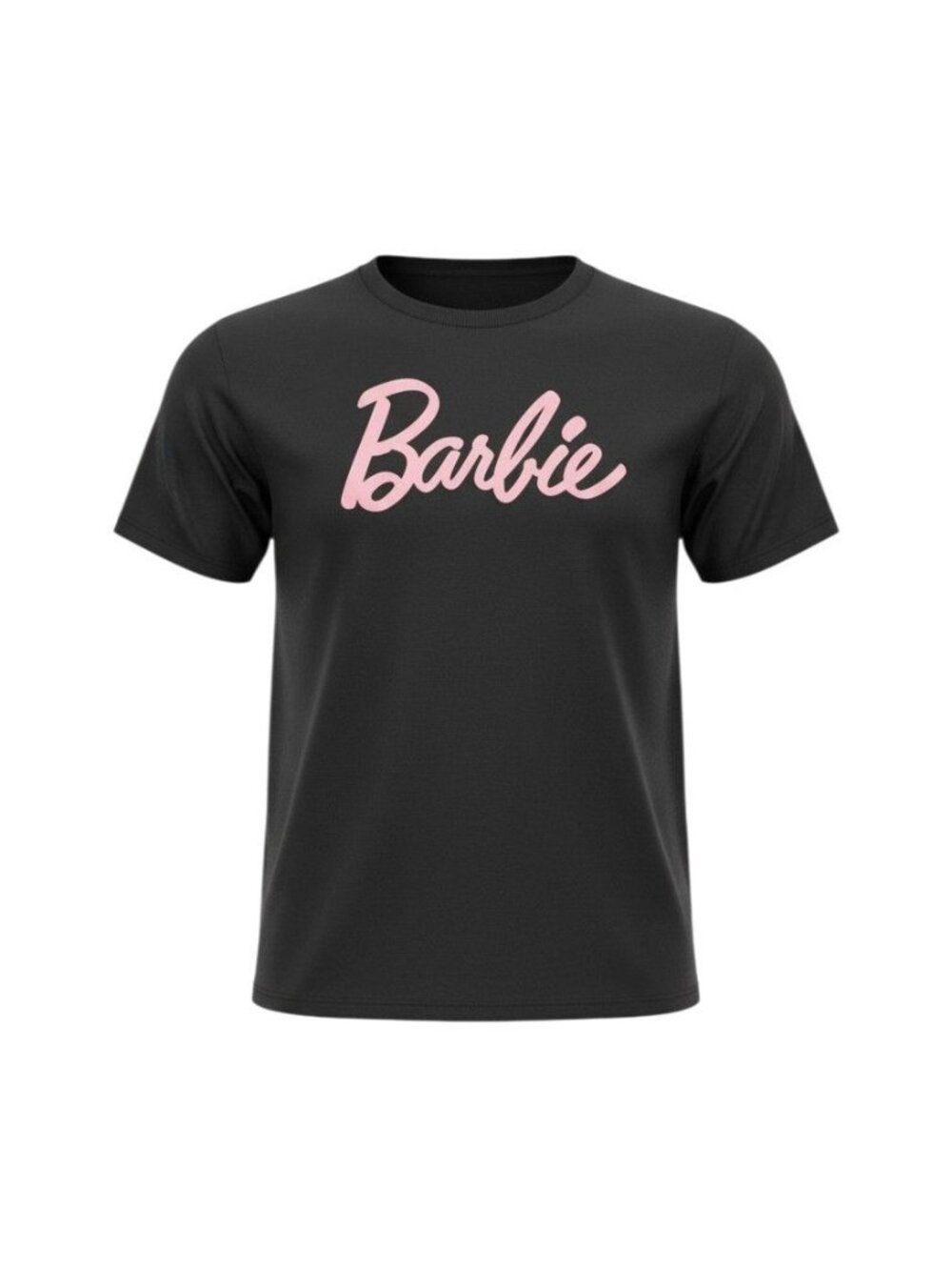 Barbie Black Short Sleeve Crewneck T-Shirt Pink Logo Graphic XXL Womens